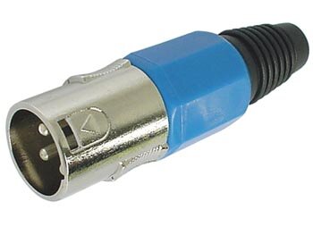 MANNELIJKE-3P-XLR-PLUG---VERNIKKELD---BLAUW-(CA101BL)