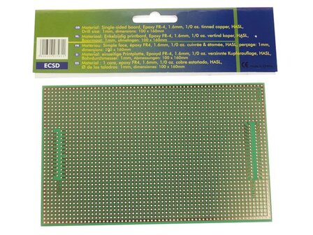 EUROCARD-MET-CENTRONIX/SUB-D-PATROON----100x160mm---FR4-(1st./bl.)-(ECSD)