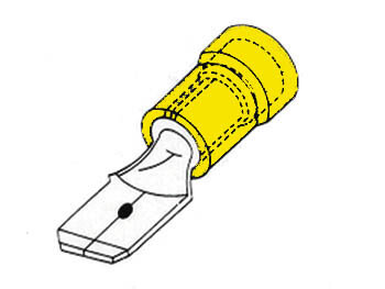 MANNELIJKE-CONNECTOR-6.4mm-GEEL-(FYM)