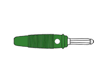 BANAANSTEKKER-4mm-MET-DWARGAT-EN-SOLDEERAANSLUITING-/-GROEN-(BULA-30K)-(HM1440B)