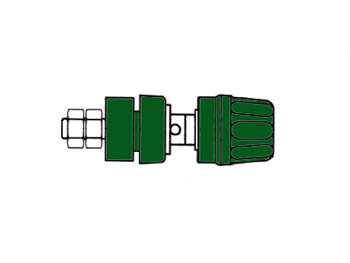 GEISOLEERDE-4mm-INBOUWBUS-MET-KOP-EN-RING-/-GROEN-(PKI10A)-(HM2441A)