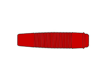 GE&Iuml;SOLEERDE-SOEPELE-CONTRA-BANAANSTEKKER-VOOR-BANAANSTEKKERS-4mm-/-ROOD-(KUN-30)-(HM4411)