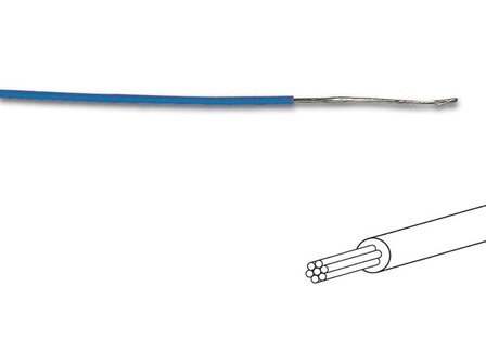 MONTAGEDRAAD----&oslash;-1.4-mm---0.2-mm&sup2;---MEERADERIG---BLAUW-(MOWB)