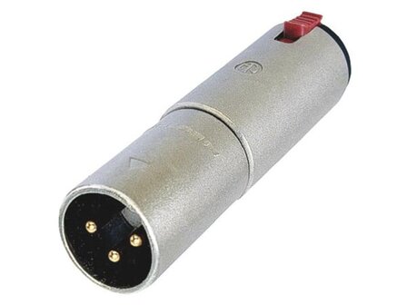 NEUTRIK---3-POLIGE-XLR-MANNELIJK-NAAR-STEREO-1/4&quot;-VERGRENDELINGSJACK-(NA3MJ)&quot;