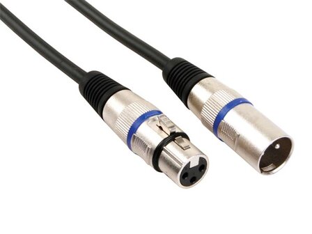 XLR-KABEL---XLR-MANNELIJK-naar-XLR-VROUWELIJK---6-m---ZWART-(PAC122)