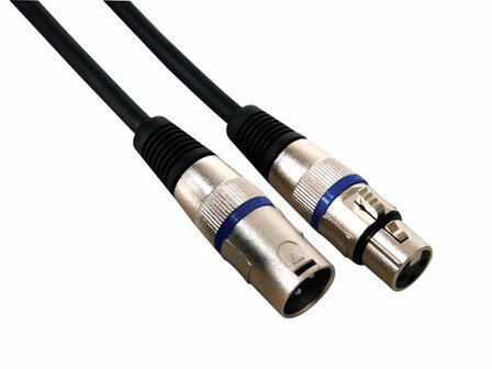 XLR-KABEL---XLR-MANNELIJK-naar-XLR-VROUWELIJK---10-m---ZWART-(PAC123)