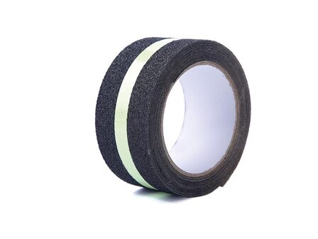 Antislip-glow-in-the-dark-tape-5cm-x-5m---Zwart/Groen-(PT-ASGLOW5X5G)