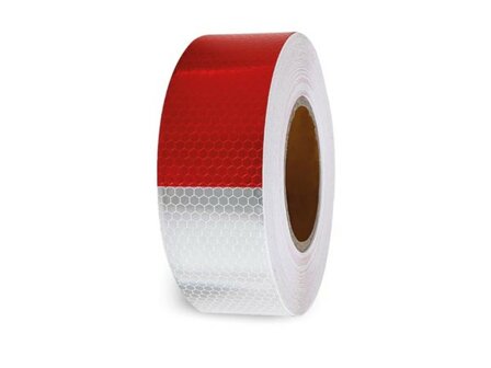 Honingraat-reflecterende-tape-5cm-x-5m---Rood/Wit-(PT-RFH5X5RW)