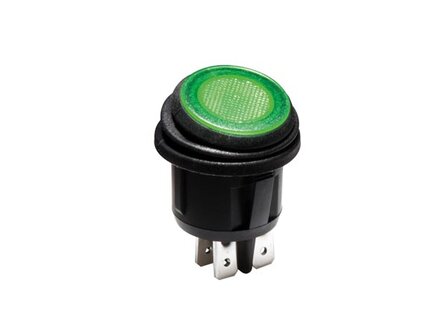 VERLICHTE-ROCKERSCHAKELAAR---GROENE-LED-12-V---2P-DPST-/-ON-OFF-(R13244BG/LED)