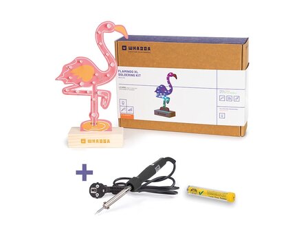 XL-flamingo-soldeer-kit,-promo-set-met-gratis-soldeerbout-en-soldeertin,-educatief-en-creatief-DIY-elektronica-project-(WSXL104