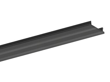 PMMA DIFFUSER VOOR REEKS PROFIELEN 'ALU-EXPOXY' - 2 m - MAT ZWART (AB-EP-B2)