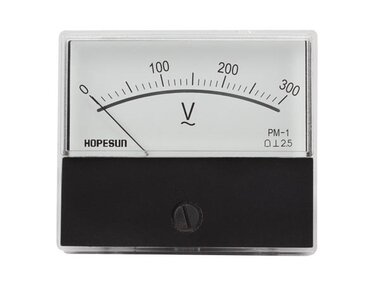 ANALOGE PANEELMETERVOOR AC SPANNINGSMETINGEN 300V AC / 70 x 60mm (AVM70300)