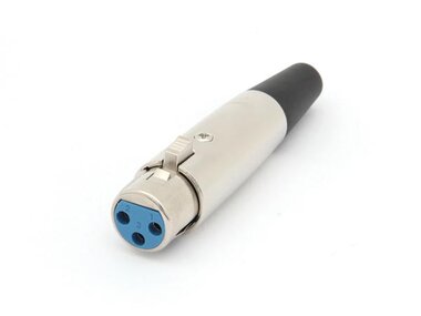 VROUWELIJKE 3P XLR PLUG - VERNIKKELD (CA096)