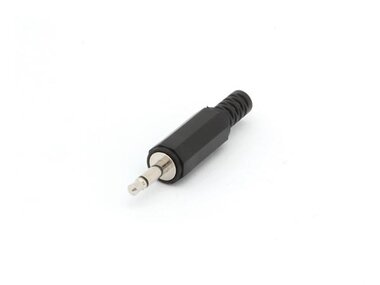 MANNELIJKE 3.5mm MONO JACK - PLASTIC - ZWART (CA110H)