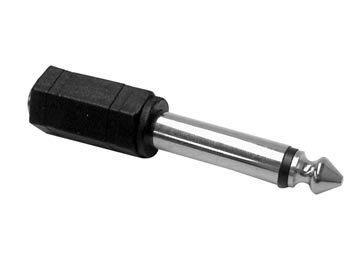 VROUWELIJKE 3.5mm MONO JACK NAAR MANNELIJKE 6.35mm MONO JACK (CAA24)