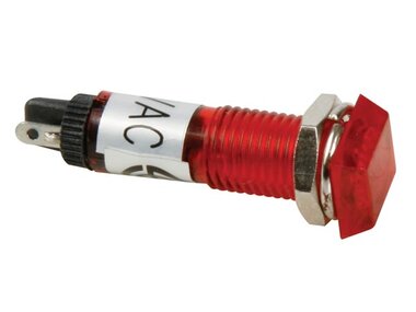 VIERKANTE SIGNAALLAMP 8 x 8mm 220V ROOD (CCAF220RL)