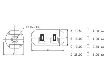 FILTER VOOR VOEDINGSKABELS Ø9.0mm (CF9A)