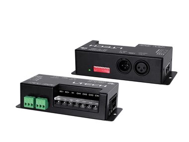 HOOGVERMOGEN DMX-CONTROLLER VOOR LED-STRIPS - 4 KANALEN (CHLSC29)