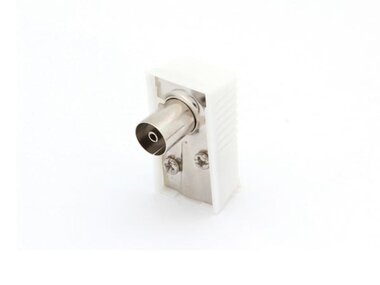 HAAKSE TV-PLUG 9.5mm/2.3mm - VROUWELIJK - WIT (CV002)