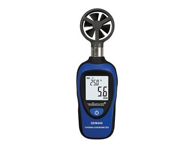 DIGITALE MINI THERMOMETER-ANEMOMETER (DEM400)