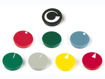 LID FOR 10mm BUTTON (GREY - BLACK LINE) (DK10GZS)