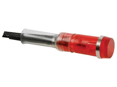 RONDE SIGNAALLAMP 9 mm 220 V ROOD (DRDF220R)