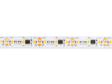 Flexibele digitale LED strip - wit 2700K - 84 LED's/m - 84 pixels/m - 5 m - 12V - IP20 - CRI90 (E12N140DW27)