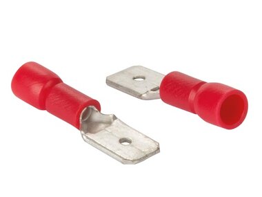 MANNELIJKE CONNECTOR 6.4mm ROOD (FRM)