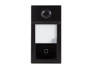 1-toets IP professionele metalen video intercom deurbel - zwart - PoE (EDS101B)