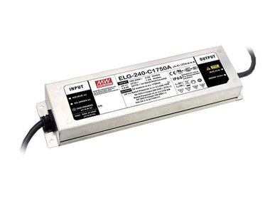 AC/DC LED-DRIVER MET PFC - 1 UITGANG - 3-DRAADSAANSLUITING - UITGANG 24 VDC/10A (ELG-240-24A-3Y)