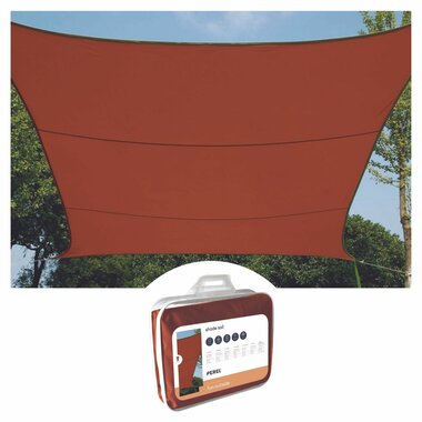 ZONNEZEIL - VIERKANT - 3.6 x 3.6 m - KLEUR: TERRACOTTA (GSS4360TR)