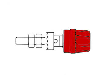 4mm AANSLUITKLEM MET GEISOLEERDE KOP / ROOD (PK10A) (HM2410A)