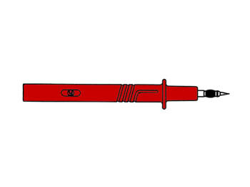 BEVEILIGDE DUALE FUNCTIE TEST PROBE 4mm / ROOD (PRÜF 2700) (HM5411S)