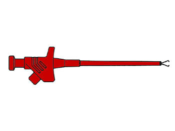 FLEXIBELE KLEMTESTPEN / ROOD (KLEPS 30) (HM6410)