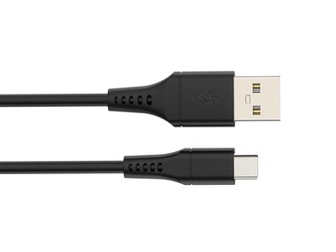 USB-kabel - USB 2.0 A naar C 60W, vernikkeld, TPE-kabel - 1 meter (HQMUSB100)