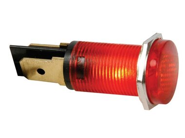 RONDE SIGNAALLAMP 14mm 220V ROOD (HRJC220R)