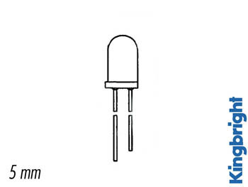 5mm LEDS MET INTERNE WEERSTAND 12V ROOD DIFFUUS (L-7113ID-12V)