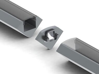 LINEAIRE CONNECTOR VOOR ALUMINIUMPROFIEL VOOR LEDSTRIP ALU-45 - ZILVER (LC-D2)