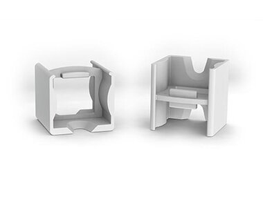 LINEAIRE CONNECTOR VOOR ALUMINIUMPROFIEL VOOR LEDSTRIP SLIMLINE 15 mm - ABS - GRIJS (LC-SL15)