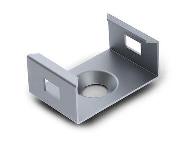 MONTAGEBEUGEL VOOR ALUMINIUMPROFILE VOOR LEDSTRIP SLIMLINE 7 mm - VERENSTAAL - ZILVER (MC-SL7-STEEL)