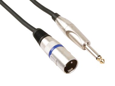 XLR-KABEL - XLR MANNELIJK naar JACK 6.35 mm - MONO - 6 m (PAC116)