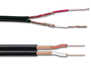 AUDIOKABEL 2 x 0.25mm² ZWART (PUC2025)