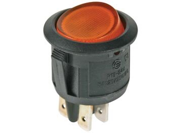 VERLICHTE ROCKERSCHAKELAAR - AMBER - DPST/ON-OFF (R13244BA)