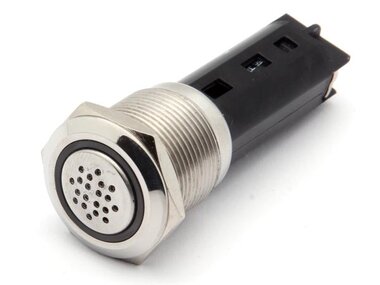 BUZZER - ROESTVRIJ STAAL - VOOR INBOUW - 19mm (SV21)