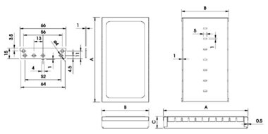 RFI LOW MODULAR BEHUIZING - 82.5 x 68 x 17mm (TK1680)