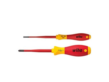 Wiha Schroevendraaierset SoftFinish electric slimFix sleufkop, PlusMin/Pozidriv 2-delig in blister (36333) (WH36333)